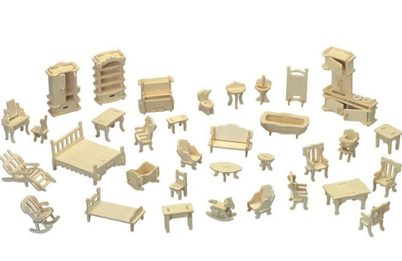 家具-木質3D立體DIY拼圖