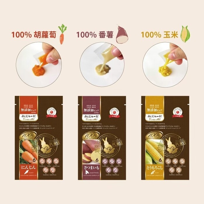 MINI PUREE 100%小動物用蔬果泥-玉米(原包裝6入)