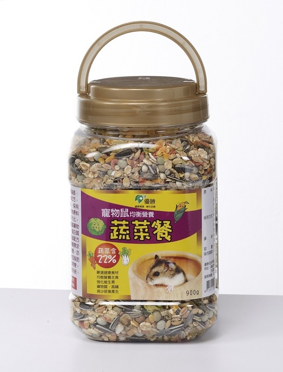 優勝-寵物鼠均衡營養蔬菜餐900g(罐裝)