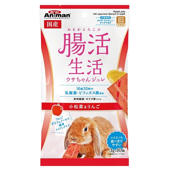 mini Animan 益菌果凍條/蔬果泥-小松菜&蘋果3gX10個(原包裝-紅)