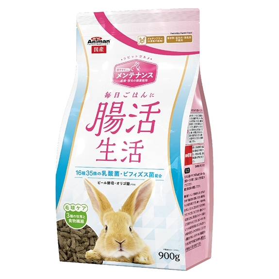日本 mini Animan 腸活生活益菌兔子飼料-成兔900g (粉)