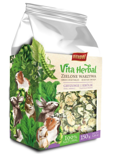 Vitapol 小動物綠色蔬菜薄片150G