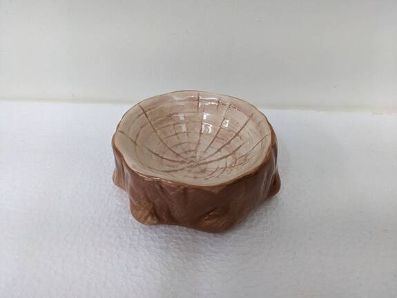 優豆-樹幹造型陶瓷食盆/倉鼠食盆
