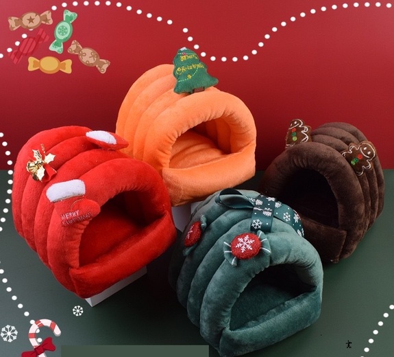 倉鼠棉窩 聖誕節慶系列-S號(三線鼠可)有四款，隨機出或備註