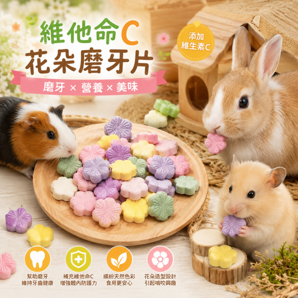 維他命C花朵磨牙片8片