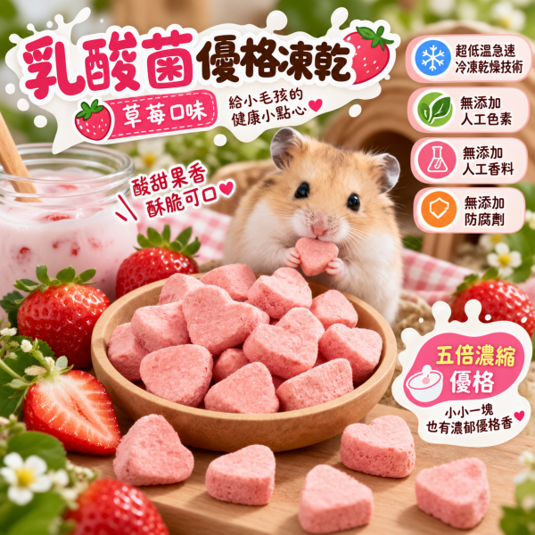 乳酸菌優格凍乾5g-草莓